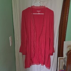 Torrid Super Soft Knits Floral Lace Cardigan